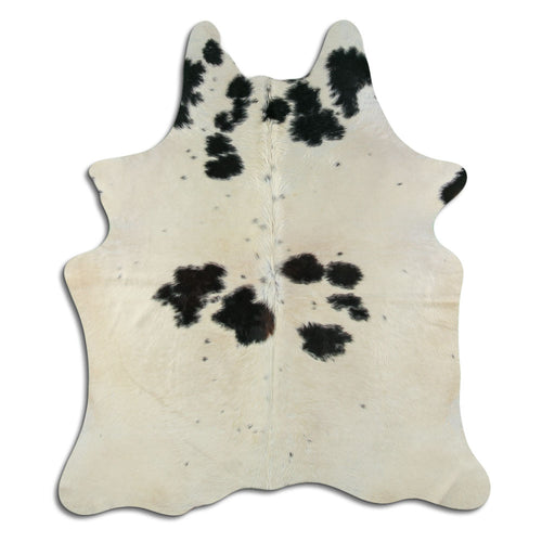 Peau de vache noire et blanche M