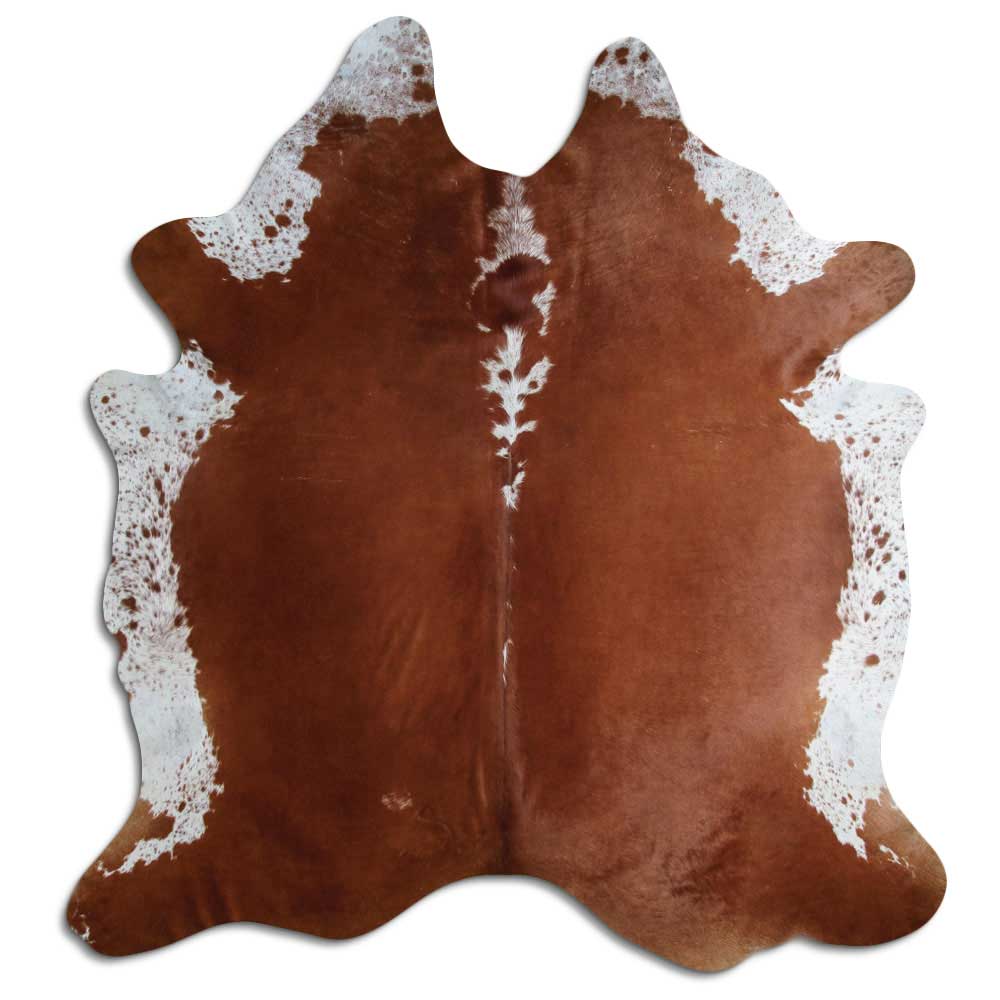 Peau de vache marron et blanche XXL