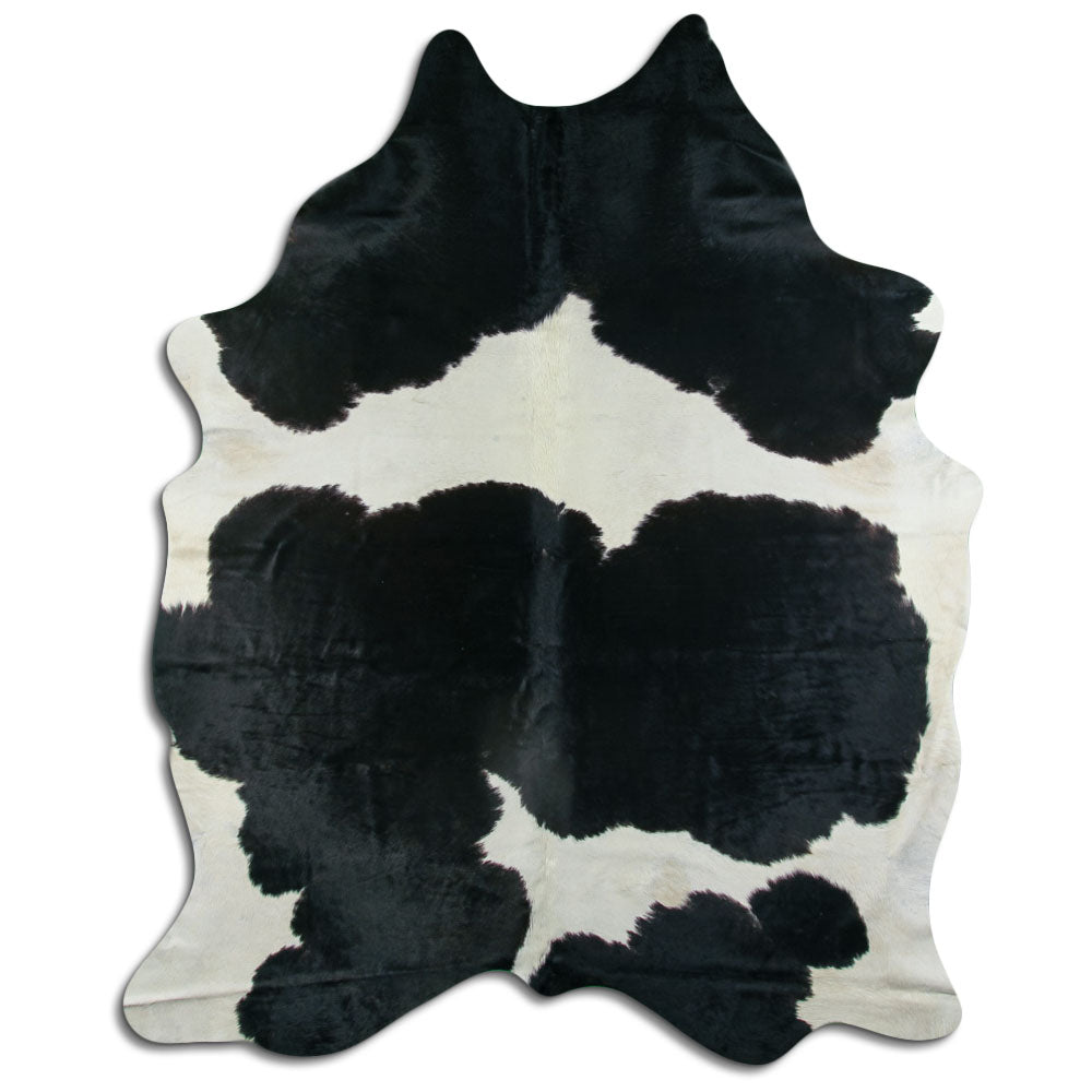 Peau de vache noire et blanche XXL