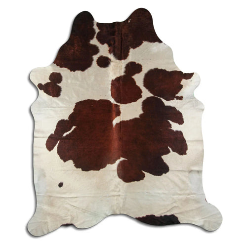 Peau de vache marron et blanche XXL