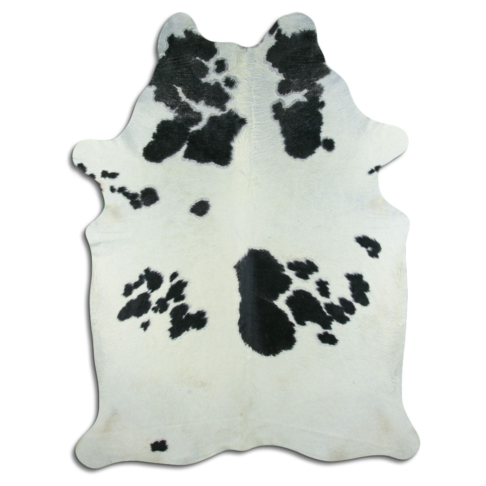 Peau de vache noire et blanche XXL