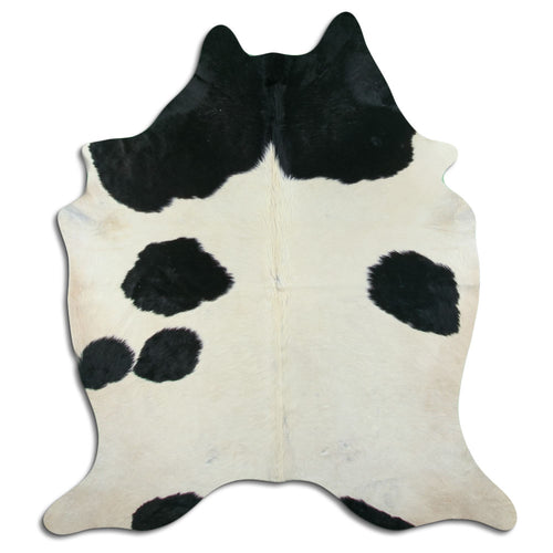 Peau de vache noire et blanche L