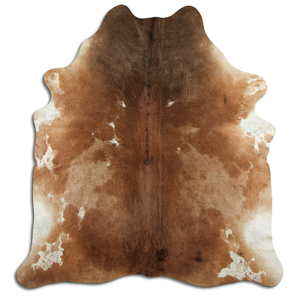 Peau de vache marron et blanche XXL