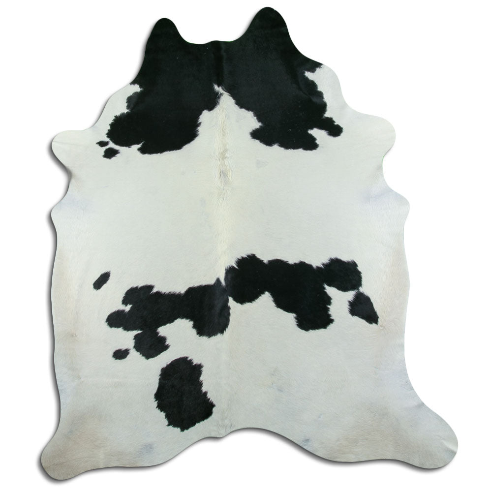 Peau de vache noire et blanche XXL