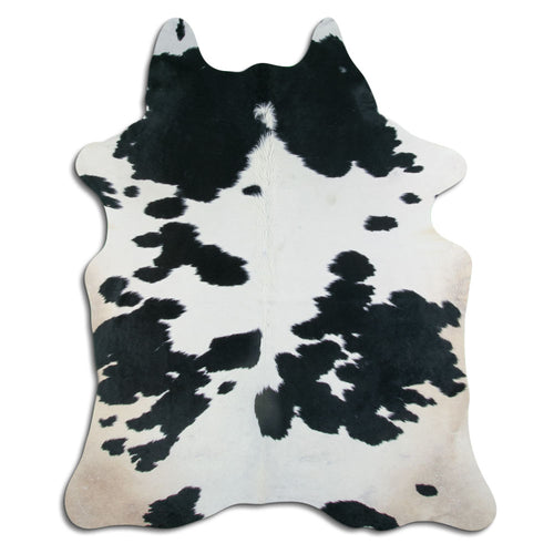 Peau de vache noire et blanche XXL