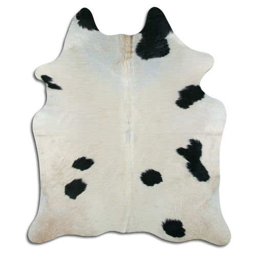 Peau de vache noire et blanche L