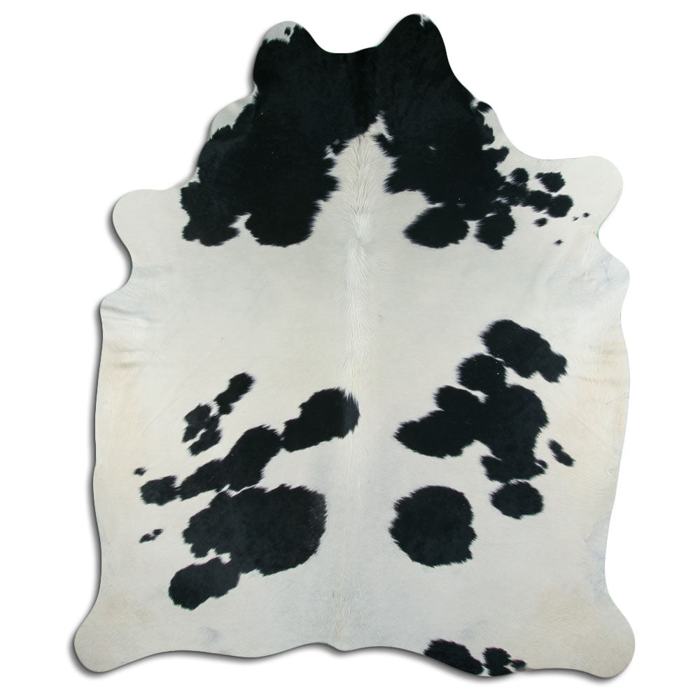 Peau de vache noire et blanche XXL