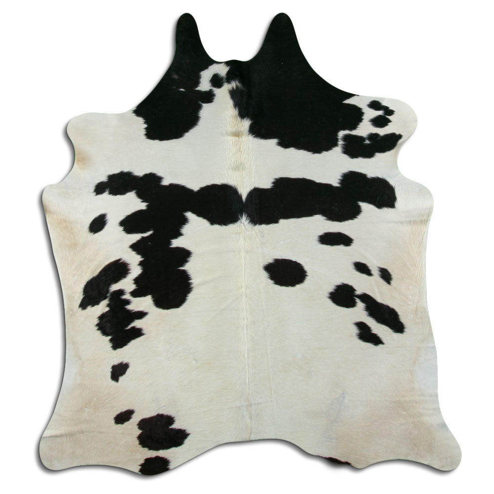 Peau de vache noire et blanche L