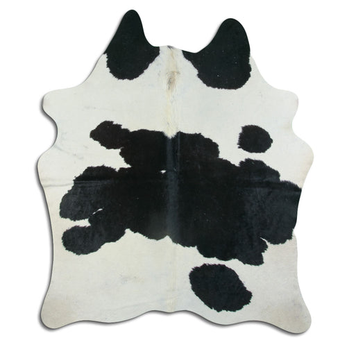 Peau de vache noire et blanche L