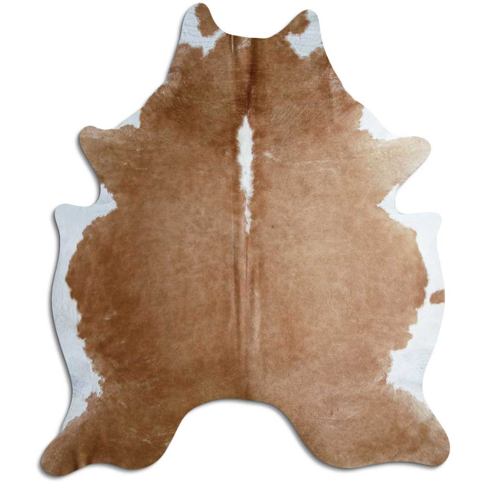 Peau de vache marron et blanche XXL