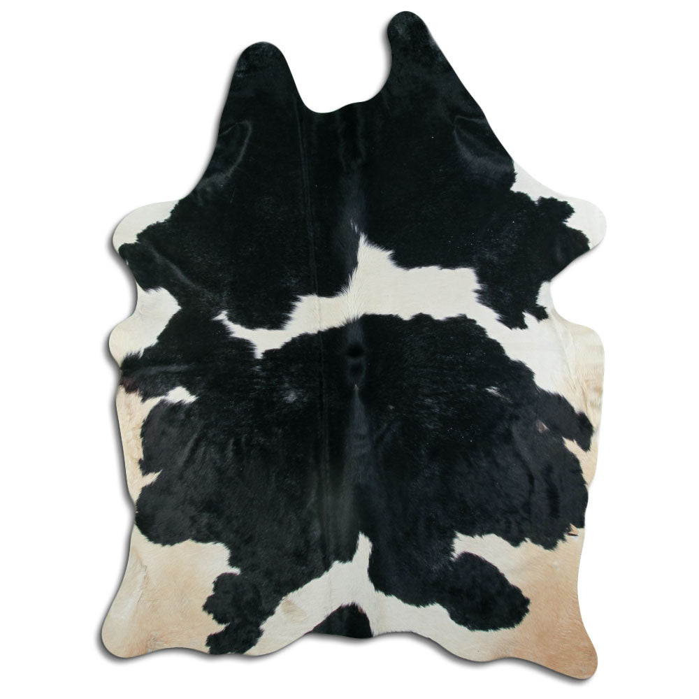 Peau de vache noire et blanche XXL