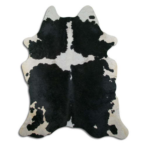 Peau de vache noire et blanche XXL
