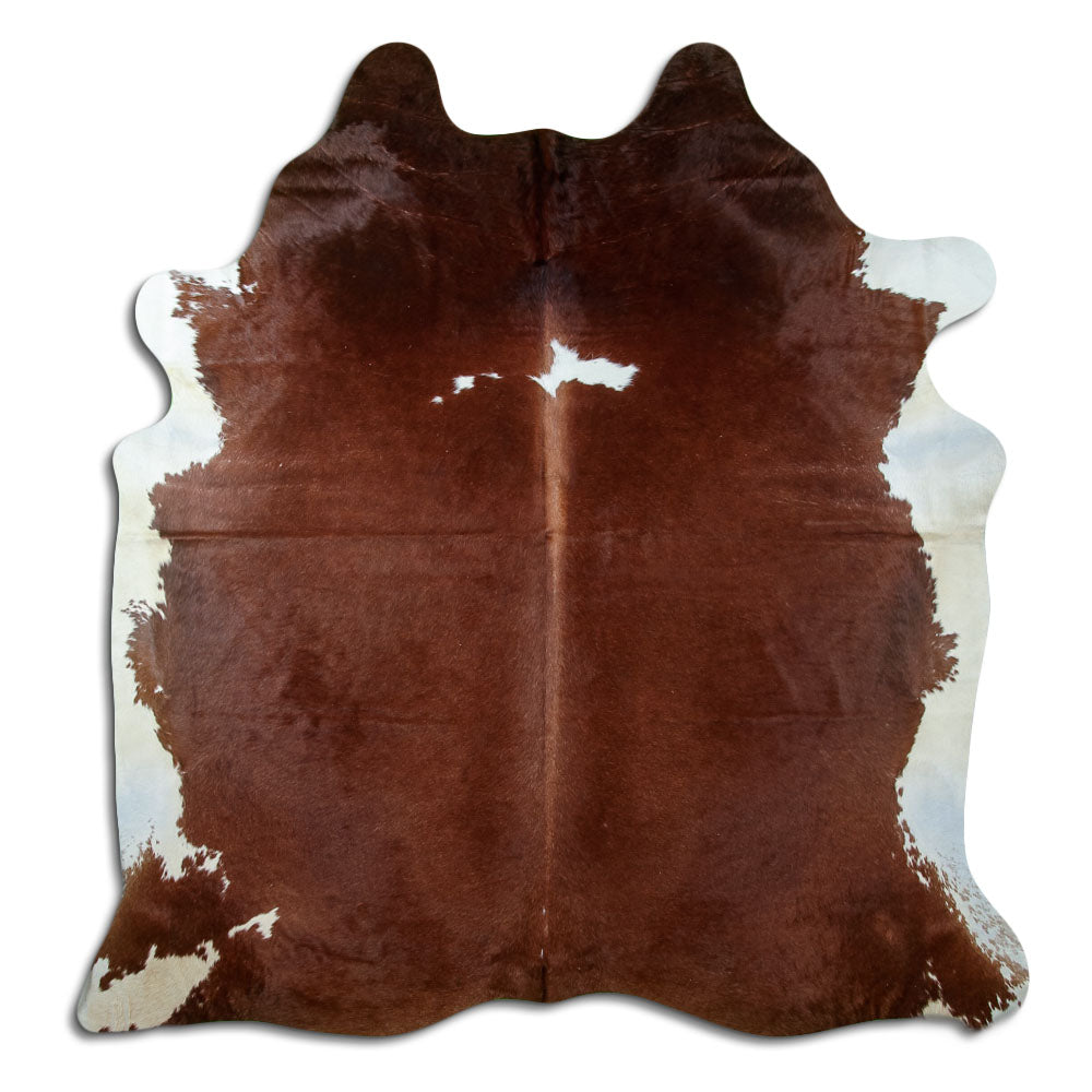Peau de vache marron et blanche XXL