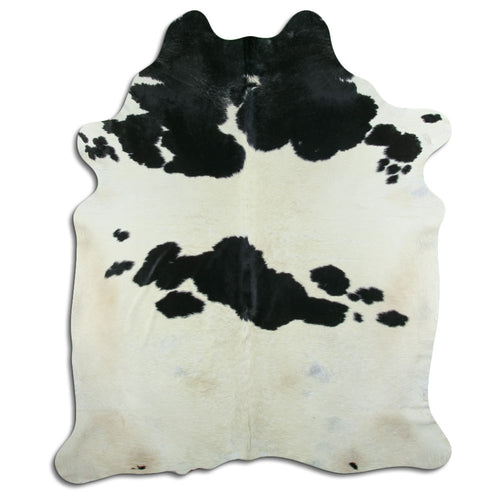 Peau de vache noire et blanche XXL