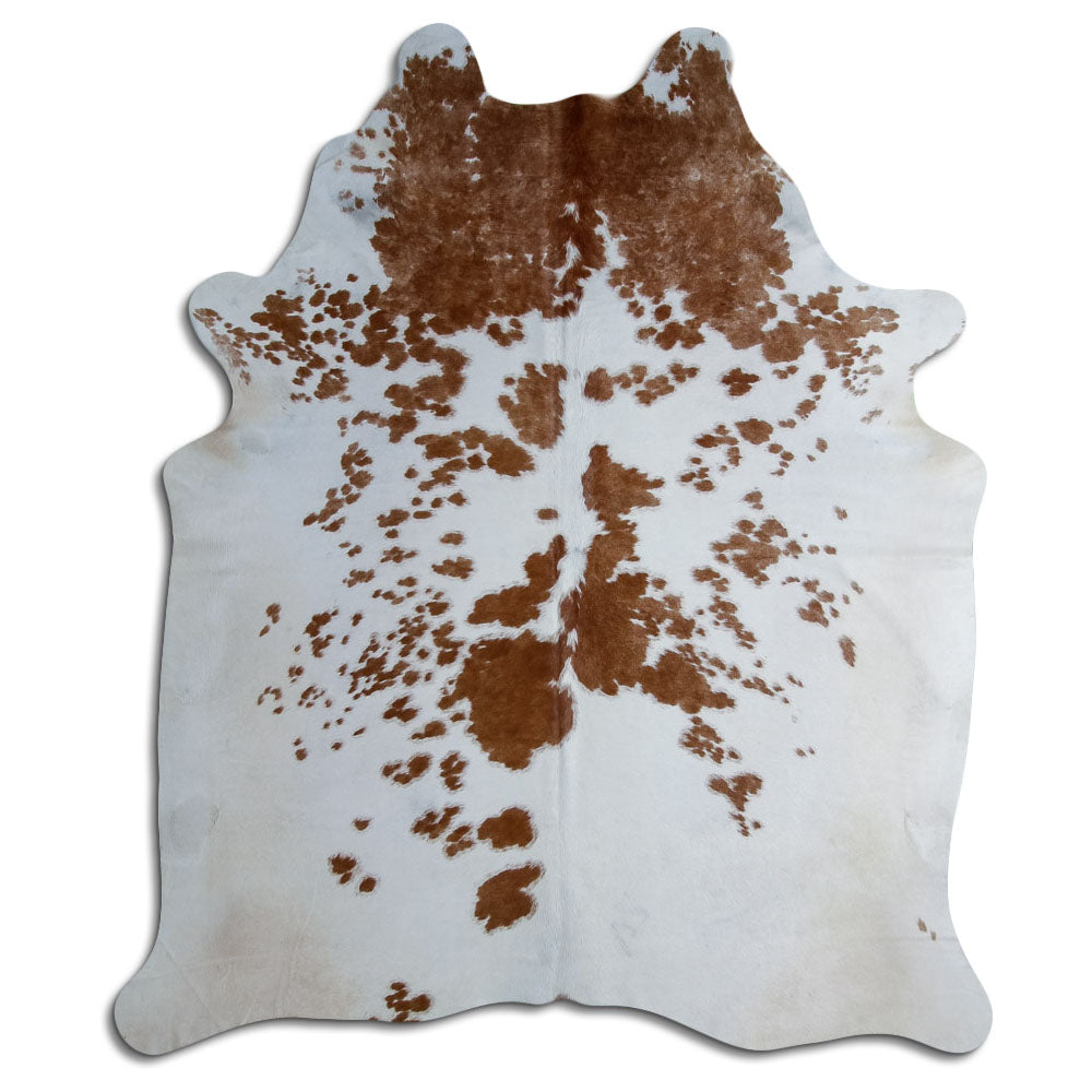 Peau de vache marron et blanche XL
