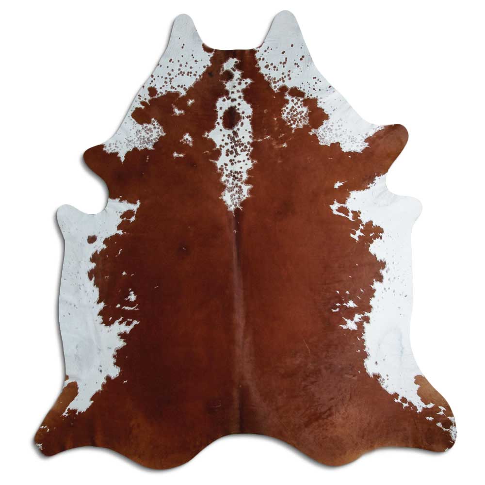 Peau de vache marron et blanche XXL