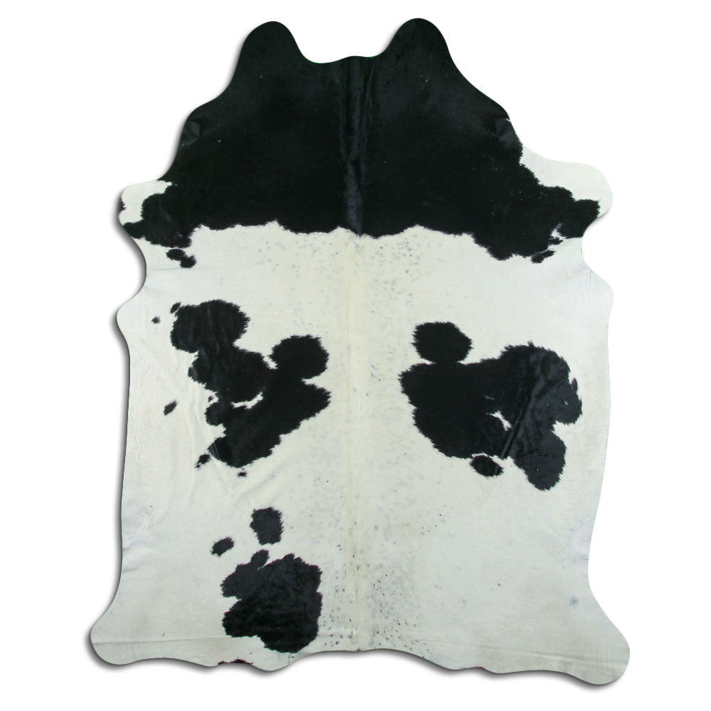 Peau de vache noire et blanche XXL