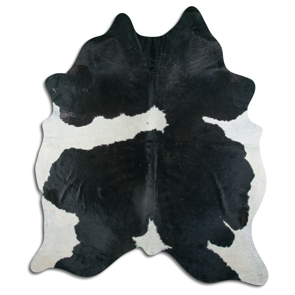 Peau de vache noire et blanche XXL