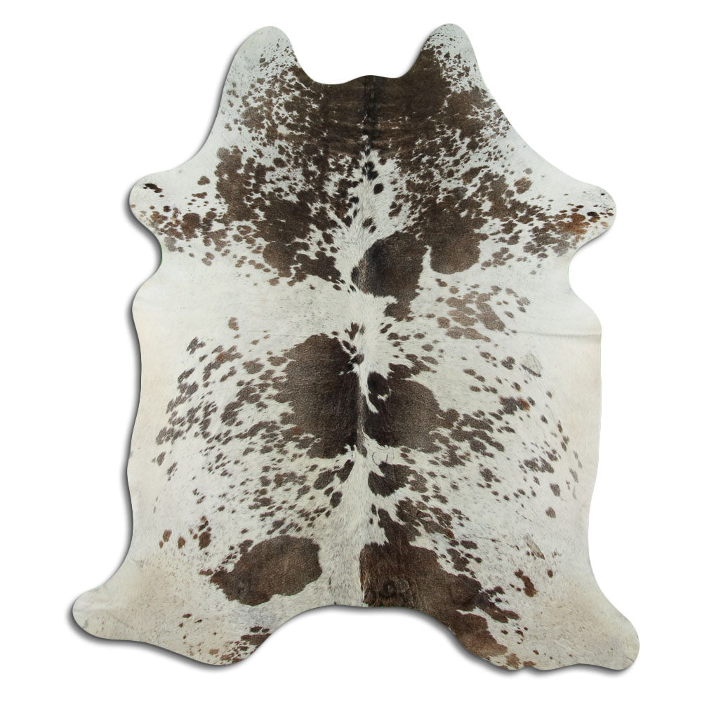 Peau de vache marron et blanche XL