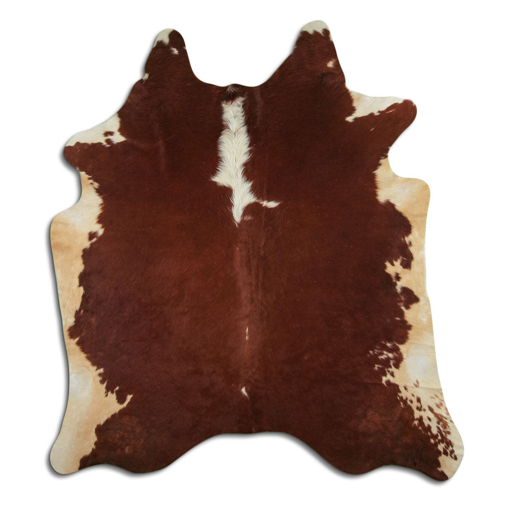 Peau de vache marron et blanche XXL