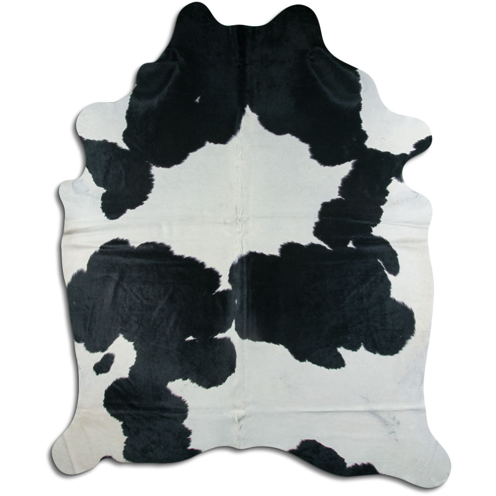 Peau de vache noire et blanche XXXL