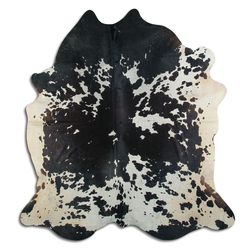 Peau de vache noire et blanche XXL