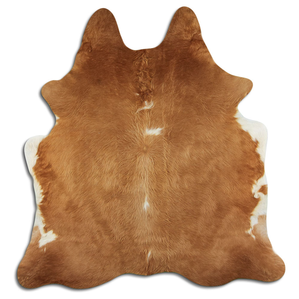 Peau de vache marron et blanche L