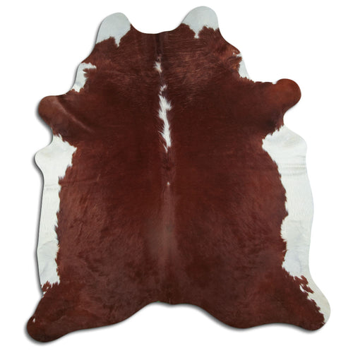 Peau de vache marron et blanche XL