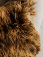 Peau de mouton islandaise brune