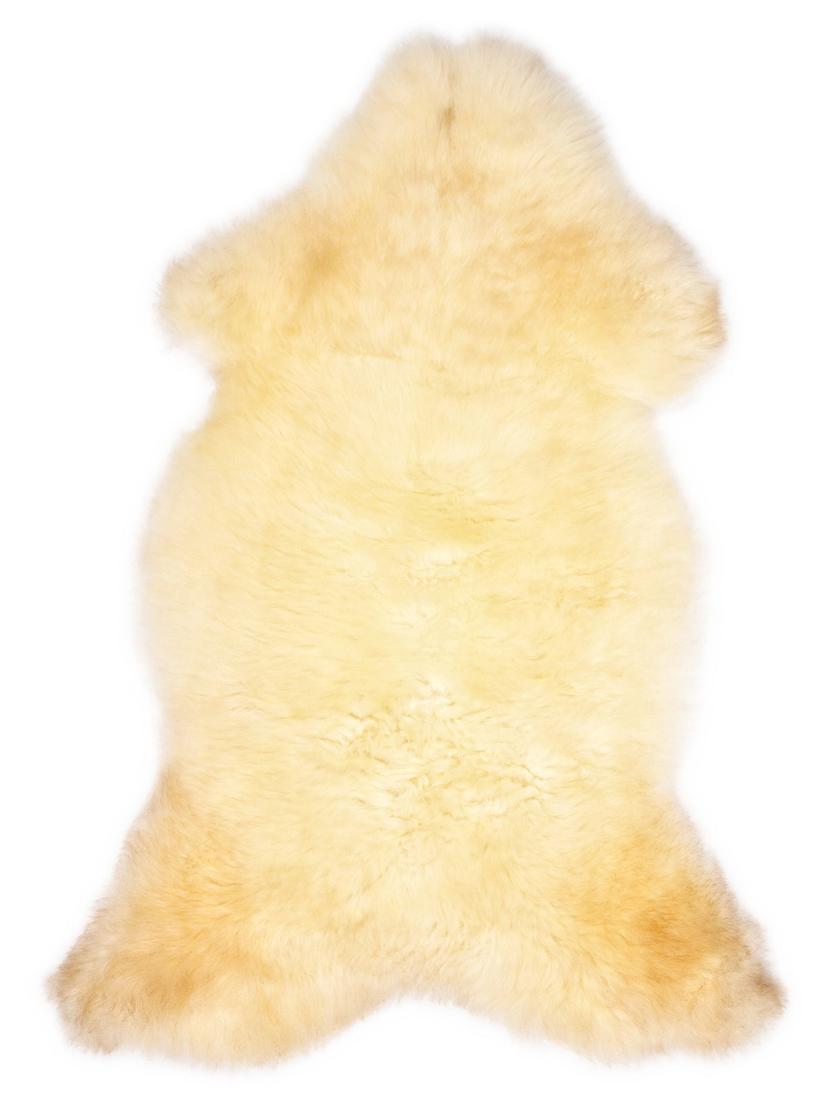 Peau de mouton multicolore britannique d’environ 120 × 60 cm, vue de dessus : exactement la peau que vous recevez
