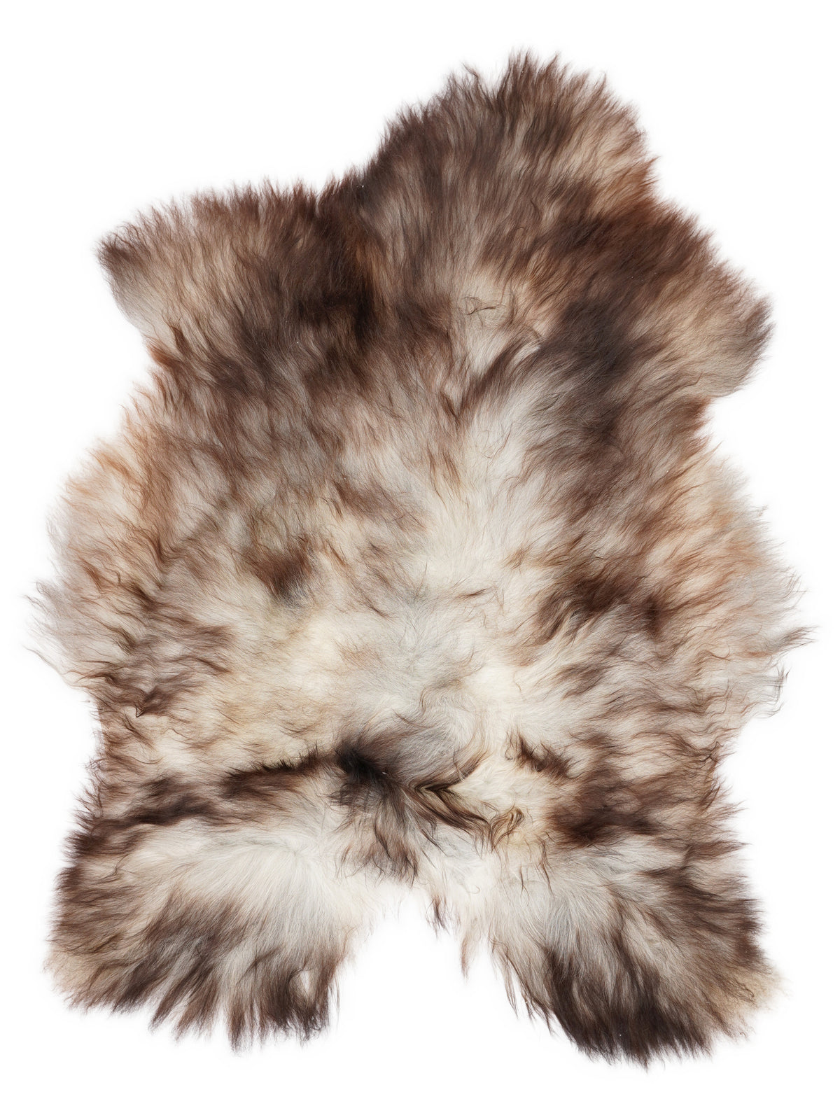 Peau de mouton islandaise grise d’environ 120 × 85 cm, vue de dessus : exactement la peau que vous recevez