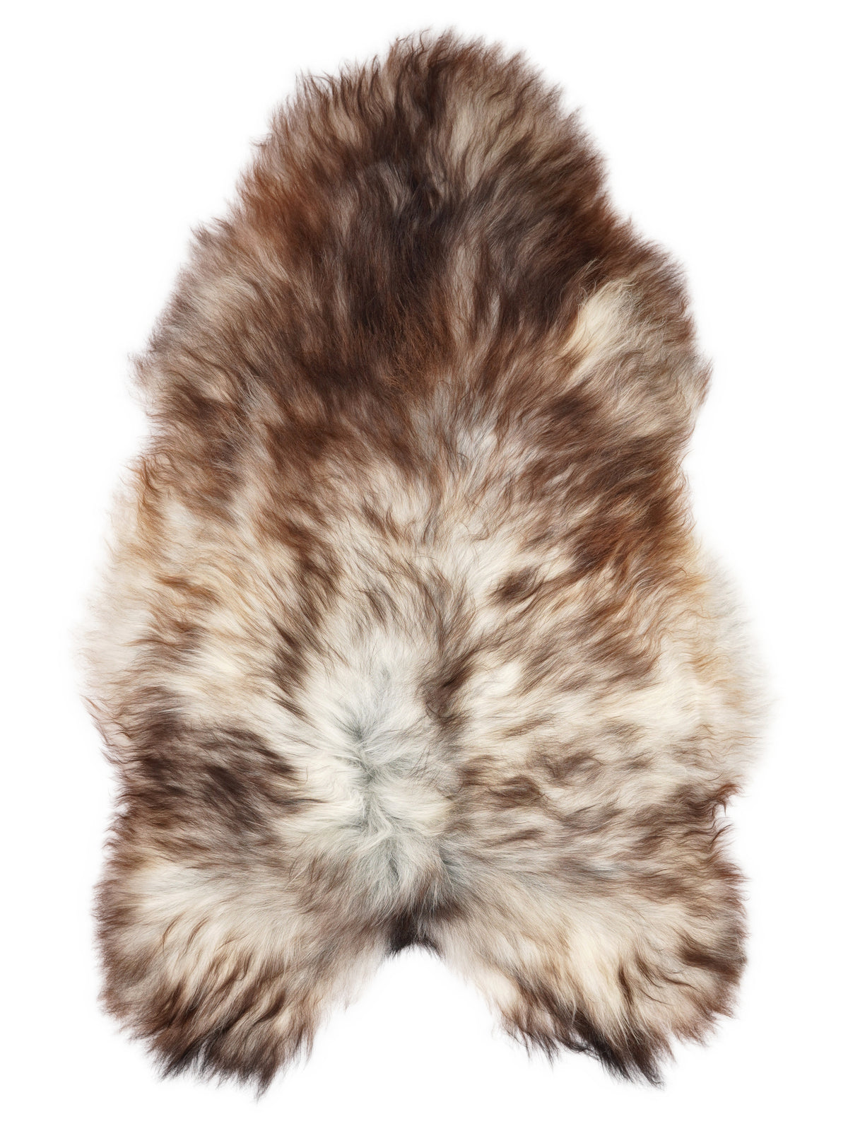 Peau de mouton islandaise grise d’environ 130 × 80 cm, vue de dessus : exactement la peau que vous recevez
