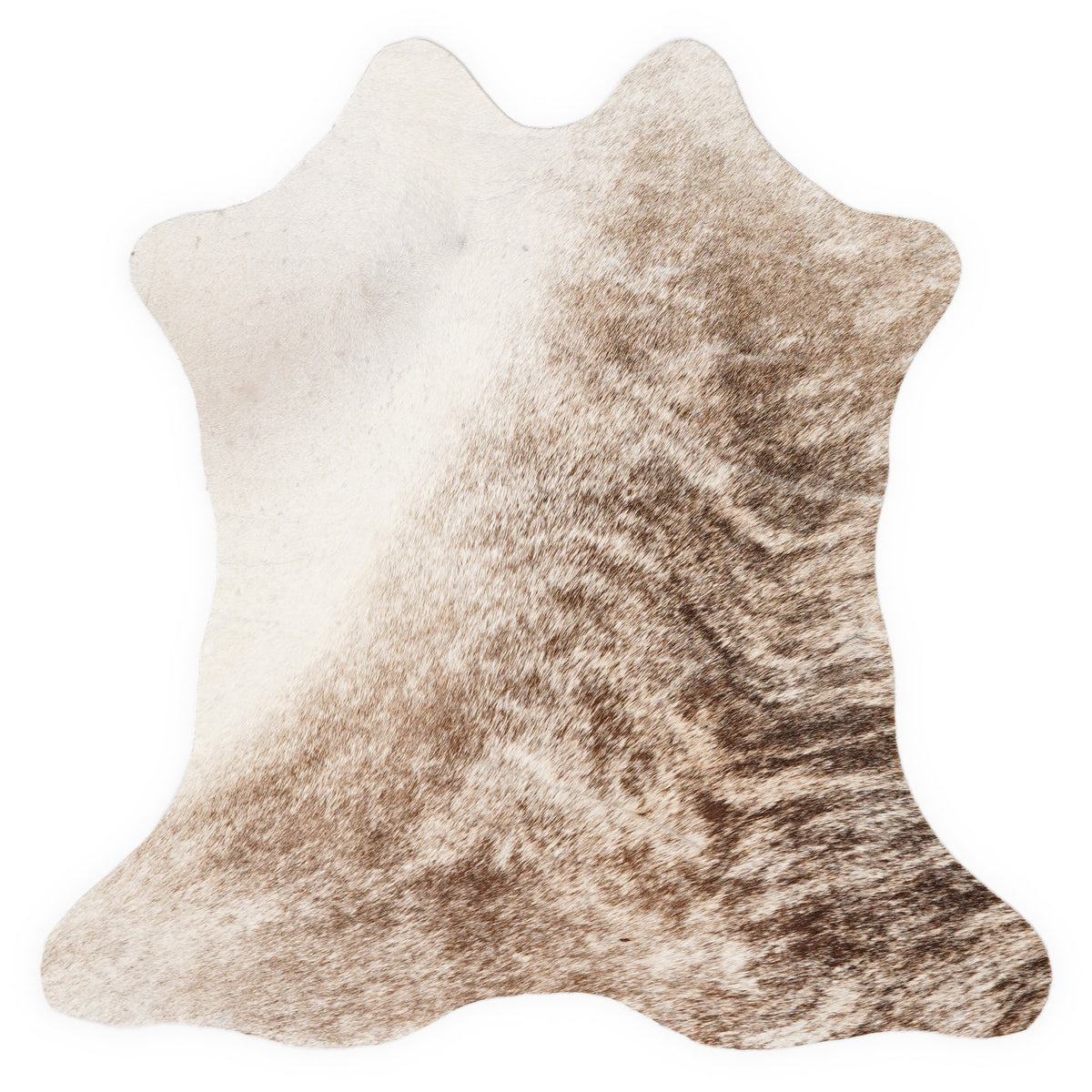 Mini peau de vache d’environ 70 × 70 cm, vue de dessus : exactement la peau que vous recevez