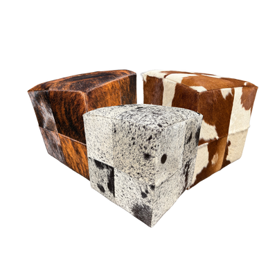 Pouf en peau de vache | plusieurs coloris disponibles