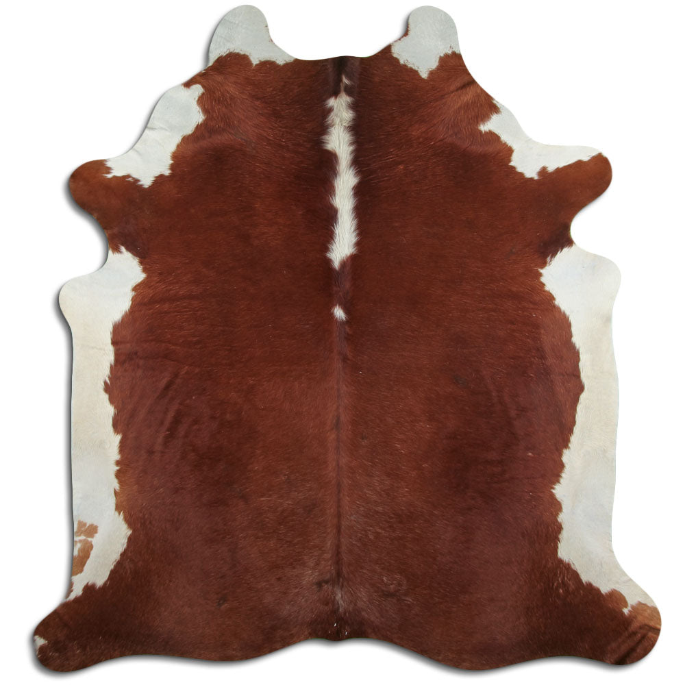 Peau de vache marron et blanche XXL