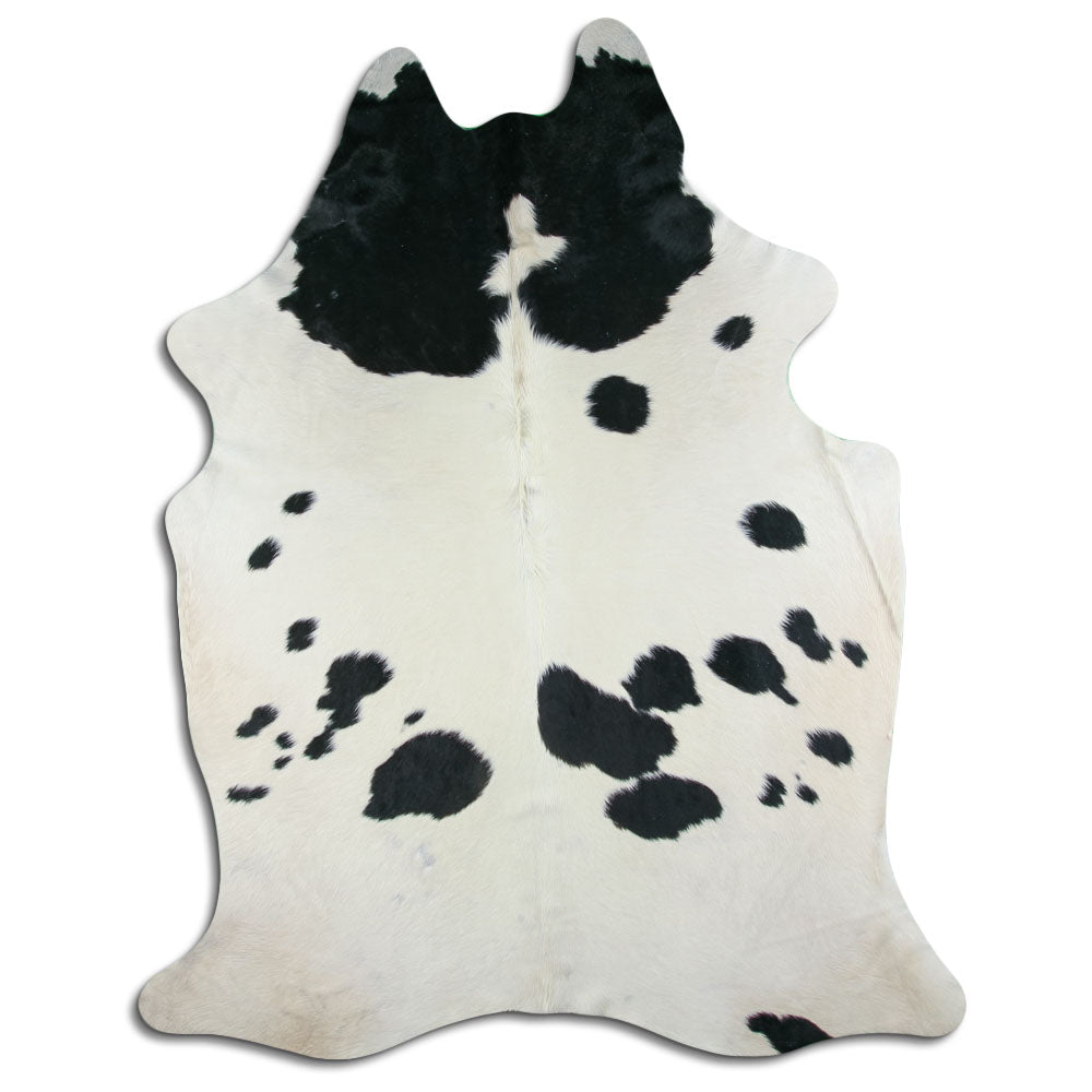 Peau de vache noire et blanche XXL