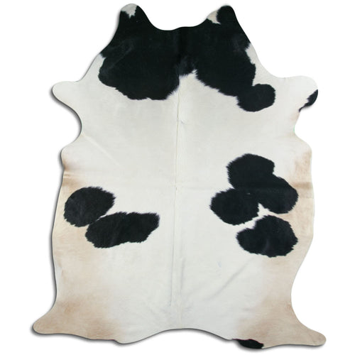 Peau de vache noire et blanche XXL