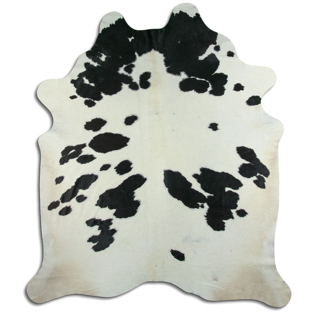 Peau de vache noire et blanche XXXL