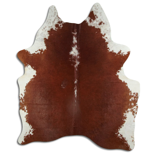 Peau de vache marron et blanche XL