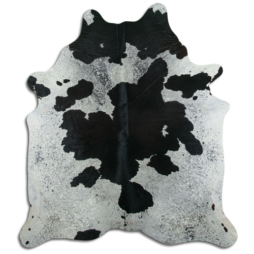Peau de vache noire et blanche XXL