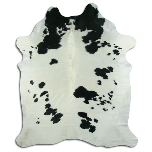 Peau de vache noire et blanche XXL