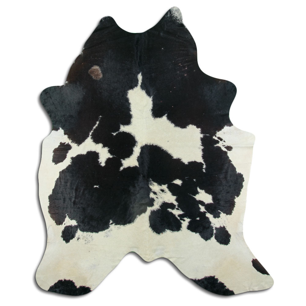 Peau de vache noire et blanche XXL