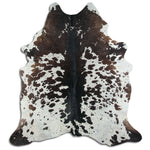 Peau de vache noire et blanche XL