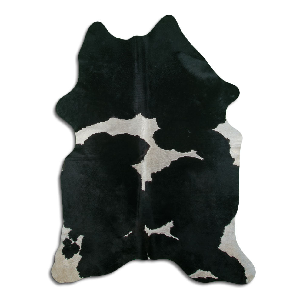 Peau de vache noire et blanche M
