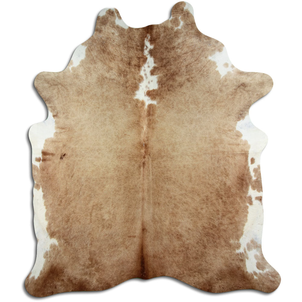 Peau de vache marron et blanche XXL