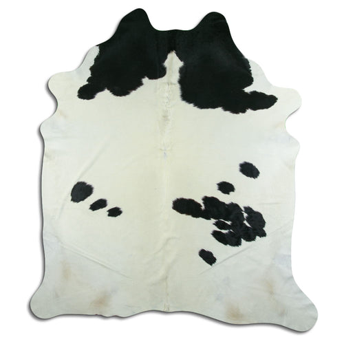 Peau de vache noire et blanche XXL