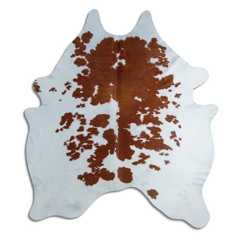 Peau de vache marron et blanche XXL