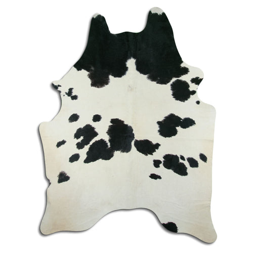 Peau de vache noire et blanche XXL