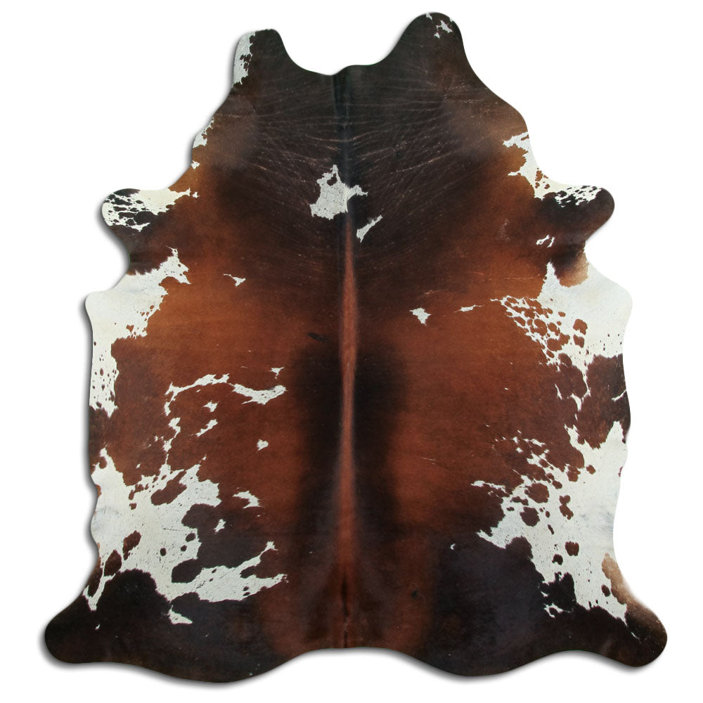 Peau de vache marron et blanche XXL