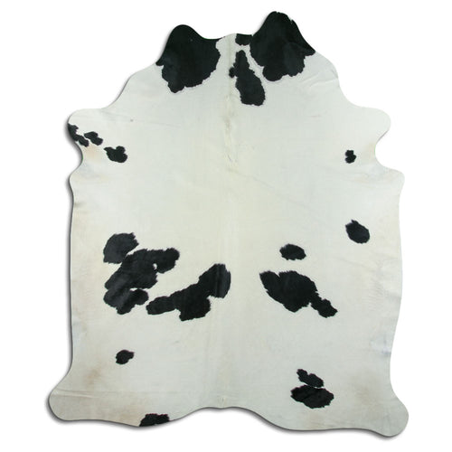 Peau de vache noire et blanche XXL